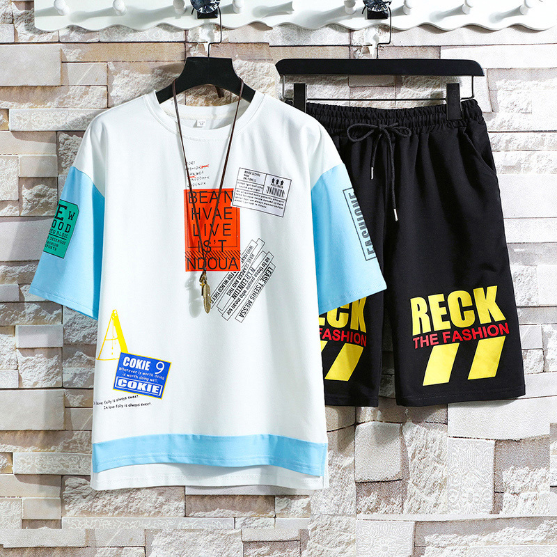 2021 New Short-sleeved T-shirt Male Popular Summer Casual South Korean Version Two Pieces Shorts+tops Youth Sportswear Set 24q4, Beige
2021 New Short-sleeved T-shirt Male Popular Summer Casual South Korean Version Two Pieces Shorts+tops Youth Sportswear Set 24q4, Beige