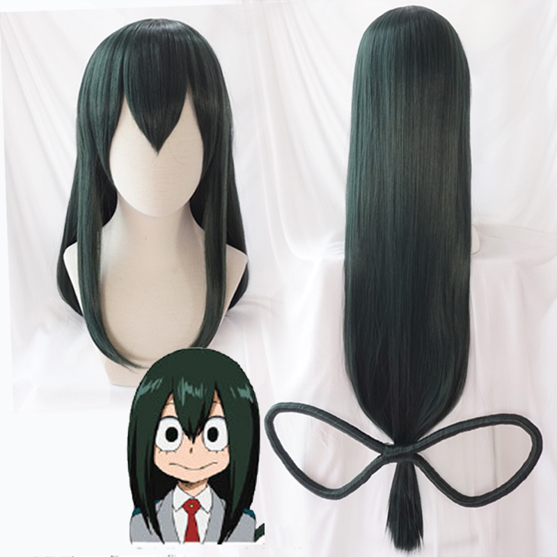 New 100cm/39.37inch My Hero Hero Academia Tsuyu Asui Cosplay Wigs Long Dark green Synthetic Hair Perucas Cosplay Wig+Hairnet, Black
New 100cm/39.37inch My Hero Hero Academia Tsuyu Asui Cosplay Wigs Long Dark green Synthetic Hair Perucas Cosplay Wig+Hairnet, Black