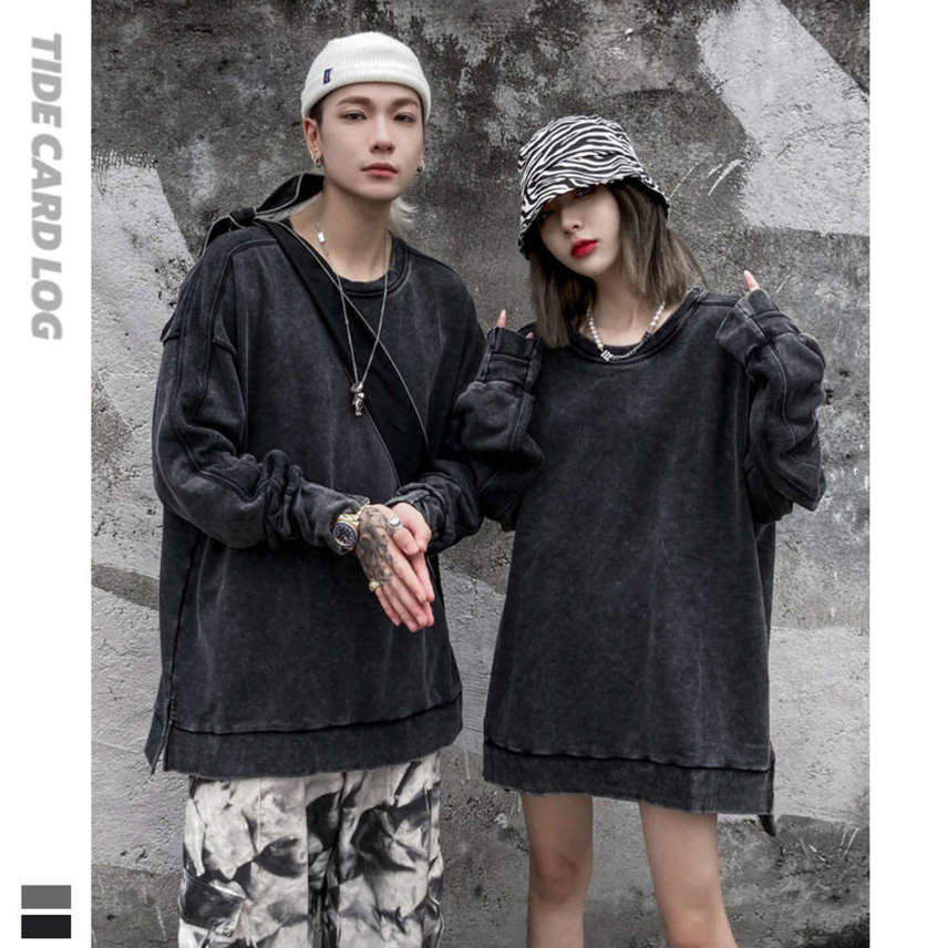 Autumn winter new wash black ins solid color sweater round neck loose long sleeve rib men's and women's couple's top
Autumn winter new wash black ins solid color sweater round neck loose long sleeve rib men's and women's couple's top