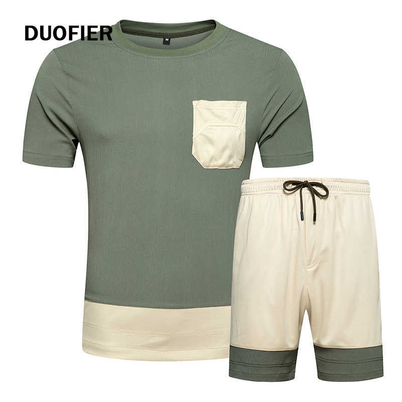 Men's summer Spring Sets Pocket stitching T-shirt+Shorts 2 Pieces Casual Tracksuit Male Sportswear Brand Clothing Shirt Suit 210603, Tz60black
Men's summer Spring Sets Pocket stitching T-shirt+Shorts 2 Pieces Casual Tracksuit Male Sportswear Brand Clothing Shirt Suit 210603, Tz60black