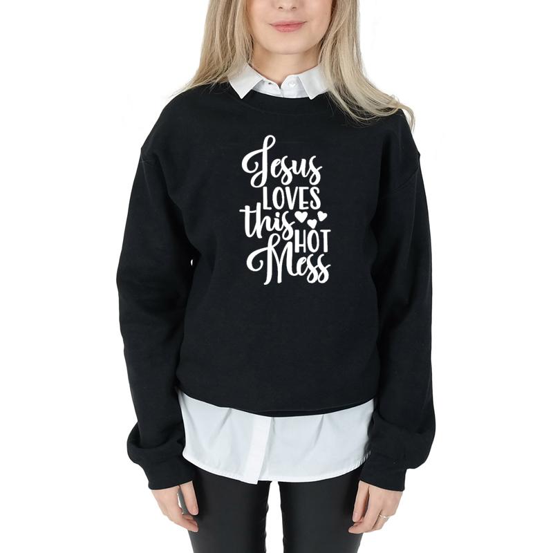Women's Hoodies & Sweatshirts Jesus Loves This Mess Christian Slogan Sweatshirt Funny Women Fashion Pure Casual Heart Graphic Cute Tops- L29, White
Women's Hoodies & Sweatshirts Jesus Loves This Mess Christian Slogan Sweatshirt Funny Women Fashion Pure Casual Heart Graphic Cute Tops- L29, White