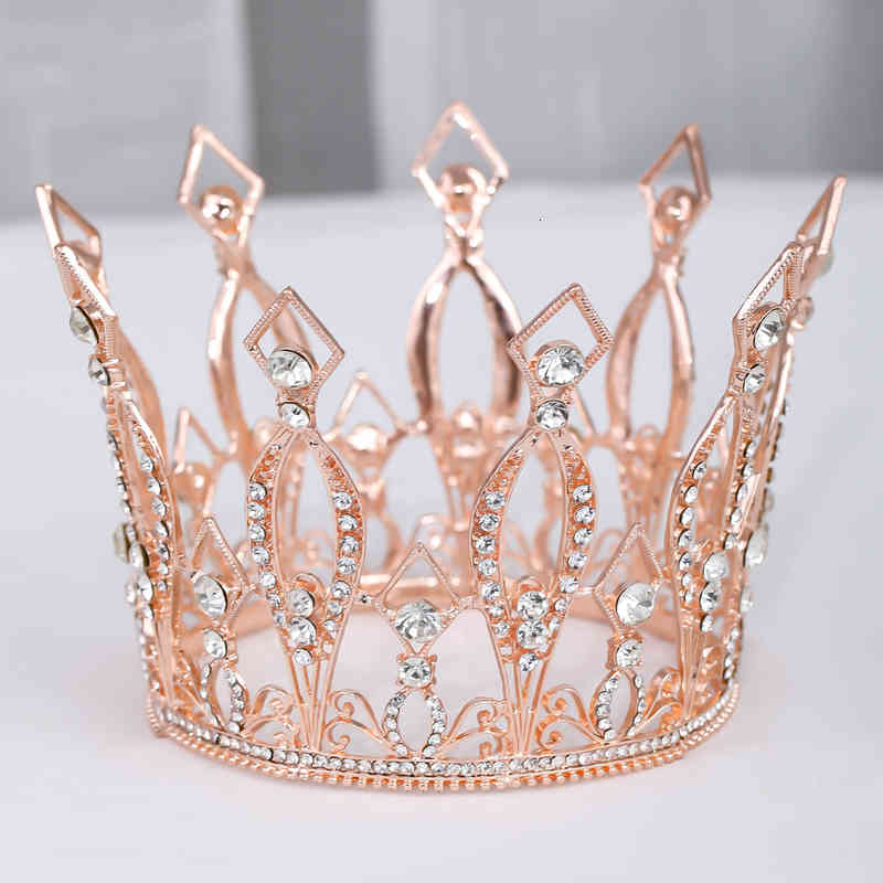 Wedding Hair Jewelry Accessories European Golden King Crown Bride Whole Circle Noble Performance Decoration Studio Shooting
