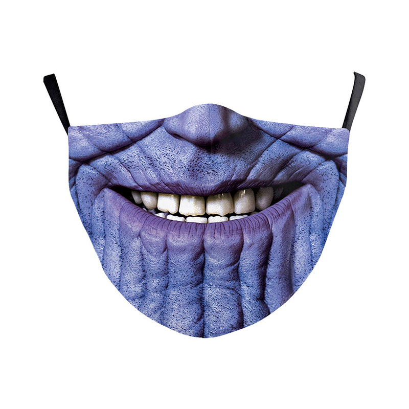 Professional funny design Pattern Printed Masks (No filter) Pack Of 5 Pieces High Quality Comfortable Hygiene Reusable Washable Effective Filtering Du