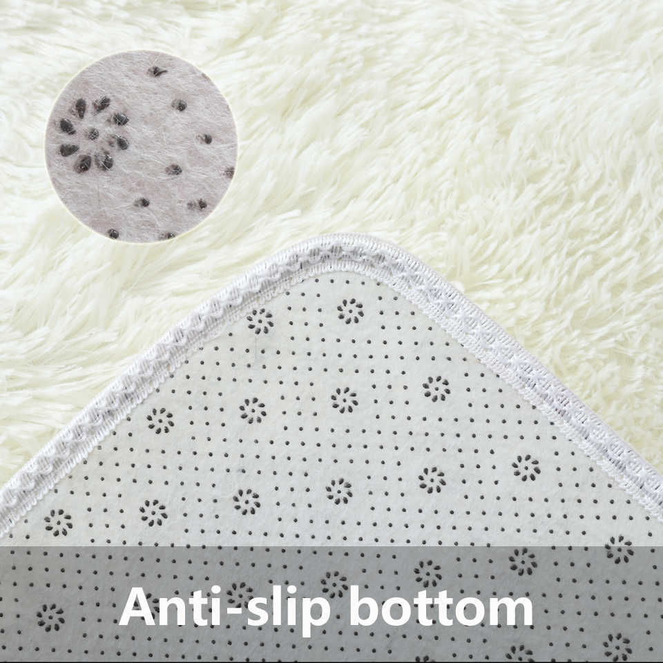 Fluffy Round Carpet For Living Solid Color Thicken Soft Faux Fur Rugs Bedroom Plush Shaggy Area Rug Kids Room Floor Mat 0727 H260226