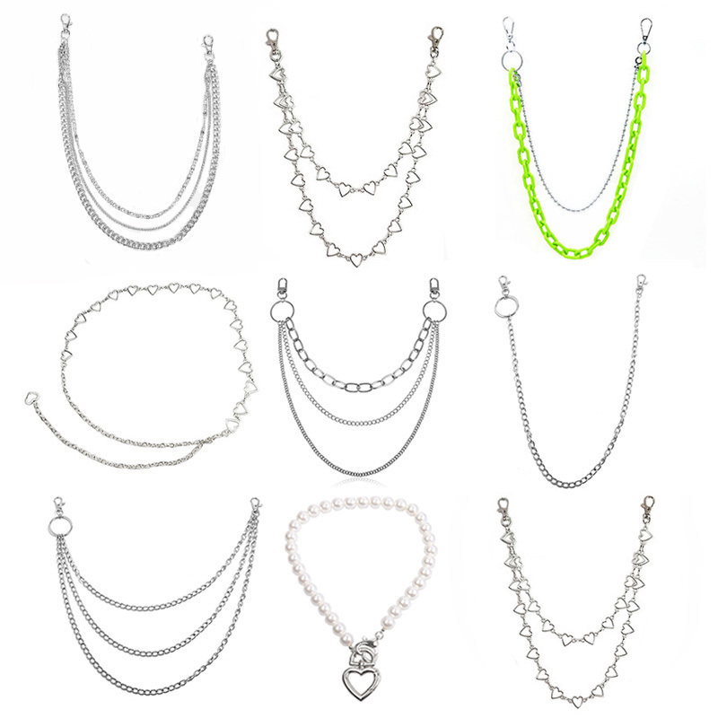 23 Styles Punk Hip Hop Multi-layer Pants Waist Chain Heart-shaped Pearl Key Chain Trousers Jeans Keychain Keyring Trendy Jewelry J0306, Slivery;golden
23 Styles Punk Hip Hop Multi-layer Pants Waist Chain Heart-shaped Pearl Key Chain Trousers Jeans Keychain Keyring Trendy Jewelry J0306, Slivery;golden