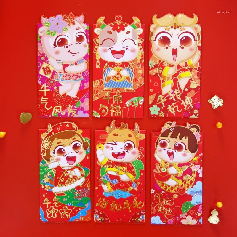 Gift Wrap 6PC 2021 Year Red Envelopes Of The OX Cartoon Spring Festival Packet Thickened Lucky Money Bag
Gift Wrap 6PC 2021 Year Red Envelopes Of The OX Cartoon Spring Festival Packet Thickened Lucky Money Bag
