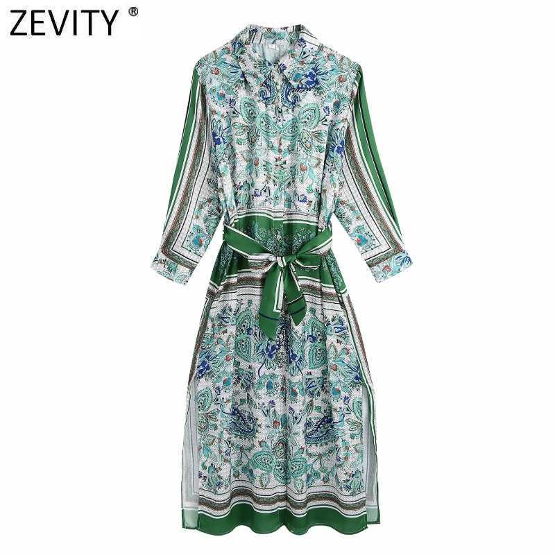 Zevity Women Vintage Totem Floral Print Patchwork Sashes Shirt Dress Lady Clothing Chic Side Split Midi Robe Vestido DS8358 210603, Bb ds8358r
Zevity Women Vintage Totem Floral Print Patchwork Sashes Shirt Dress Lady Clothing Chic Side Split Midi Robe Vestido DS8358 210603, Bb ds8358r