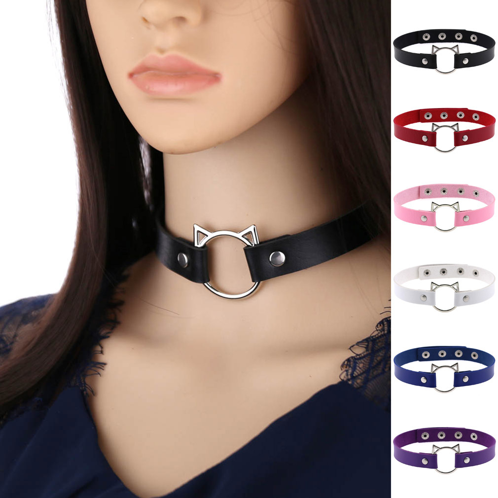 Harajuku Punk Soft Girl Black PU Leather Cat Head Collar Female Neckband Net Celebrity Street Shooting Clavicle Chain Cosplay
Harajuku Punk Soft Girl Black PU Leather Cat Head Collar Female Neckband Net Celebrity Street Shooting Clavicle Chain Cosplay