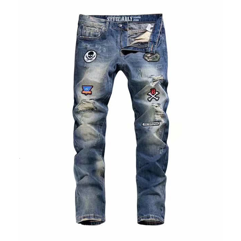 2021 New Moda Streetwear Slim Fit Retro Azul Lavado Destrudo Rasgado Calas De Brim Dos Homens Patches Decorao Cala Jeans Hip 33nh, Retro blue
2021 New Moda Streetwear Slim Fit Retro Azul Lavado Destrudo Rasgado Calas De Brim Dos Homens Patches Decorao Cala Jeans Hip 33nh, Retro blue