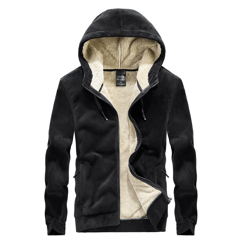 Men's winter spring hoodies sweatshirts cashmere velvet warm sport oversized hoodie with zipper one piece hoodie sudadera hombre 201020