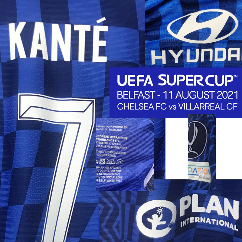 2021 American College Football Wear Final Super Cup Kante Maillot Pulisic Werner Ziyech Mount Jorginho T.Silva Match Worn Player Issue Jersey, Black
2021 American College Football Wear Final Super Cup Kante Maillot Pulisic Werner Ziyech Mount Jorginho T.Silva Match Worn Player Issue Jersey, Black