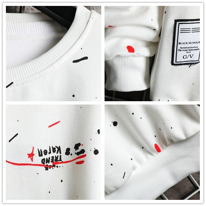 SingleRoad Crewneck Sweatshirt Men Graffiti Print Hip Hop Harajuku Japanese Streetwear Black Hoodie Men Sweatshirt Male Hoodies 201127