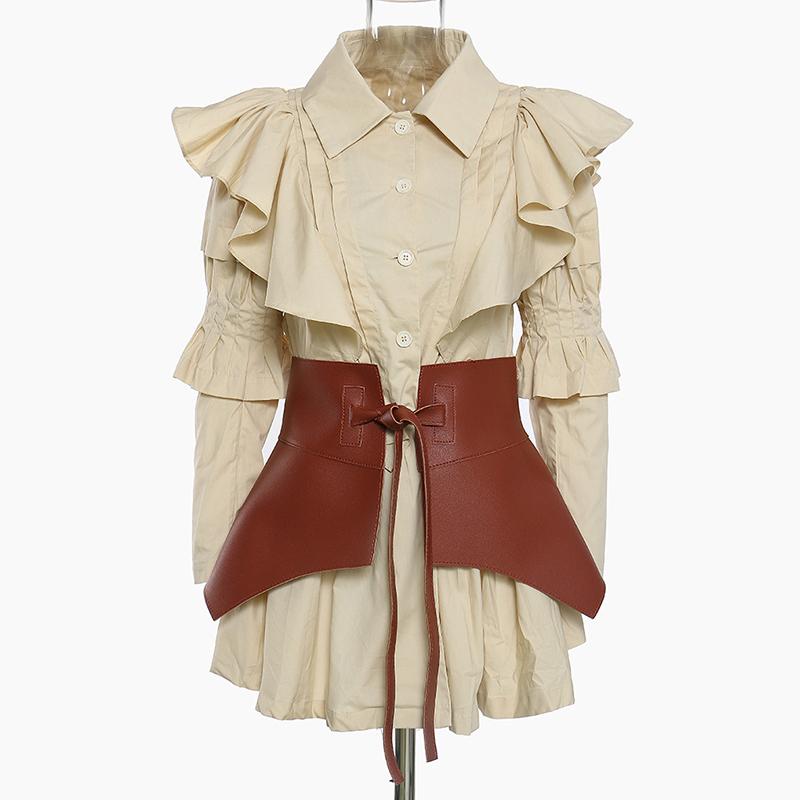 Women's Blouses & Shirts SeeBeautiful Simple Lapel Long Sleeve Patch Ruffles Girdle Loose Blouse Shirt Woman Summer Autumn 2021 Tide Fashion, White
Women's Blouses & Shirts SeeBeautiful Simple Lapel Long Sleeve Patch Ruffles Girdle Loose Blouse Shirt Woman Summer Autumn 2021 Tide Fashion, White