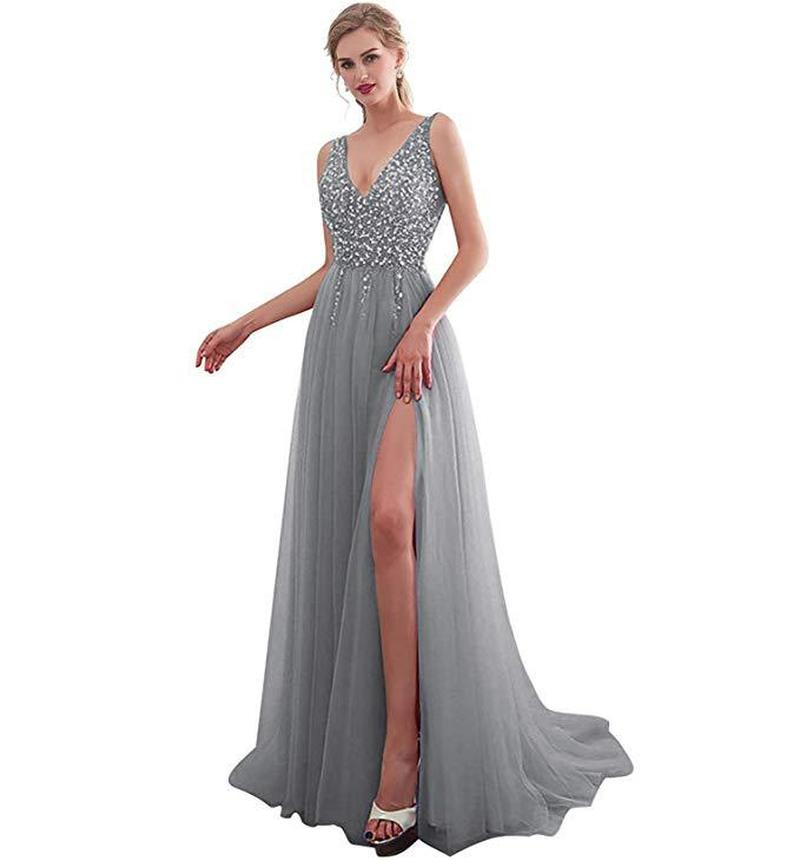Beaded Prom Dress 2021 XL Pink High Score Tulle Sweeping Train Sleeveless Evening Dress A-shaped Lace Open Back