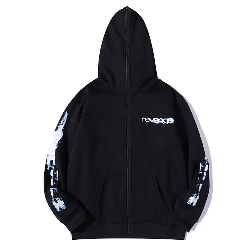 Hip Hop Hoodie White Print Pullover Men Women 1 High Quality Fleece Outwear Zipper Coat, Black
Hip Hop Hoodie White Print Pullover Men Women 1 High Quality Fleece Outwear Zipper Coat, Black