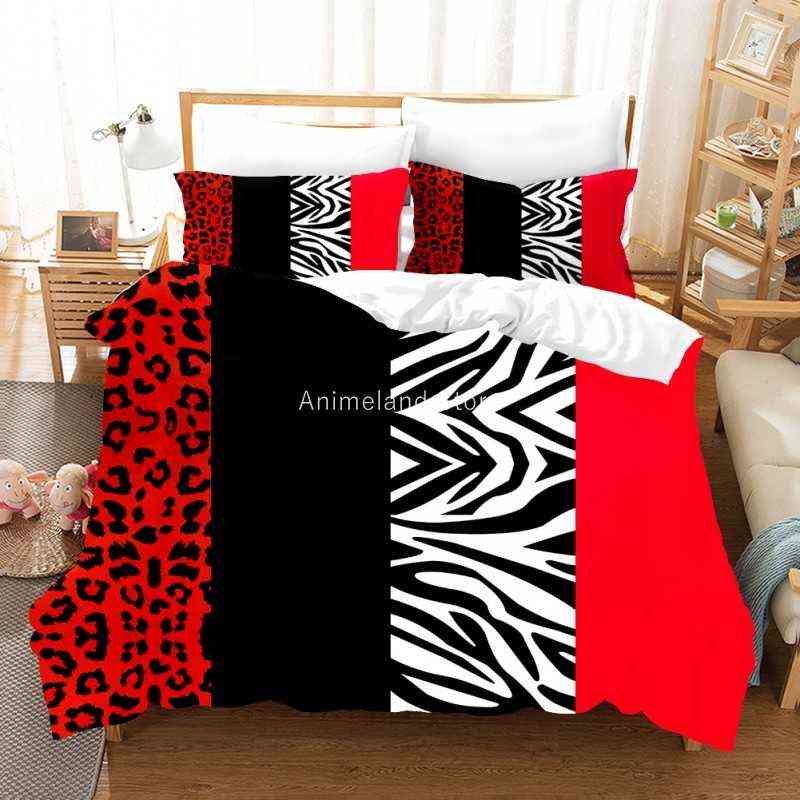 Zebra Leopard Red Black Bedding Set Duvet Cover Sets Comforter Bed Linen Twin Queen King Single Size Dropship H1115
Zebra Leopard Red Black Bedding Set Duvet Cover Sets Comforter Bed Linen Twin Queen King Single Size Dropship H1115