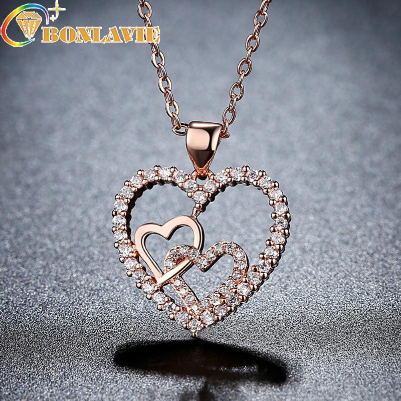 Pendant Necklaces Love Crystal Chains For Couples Ladies Double Heart Choker Necklace Birthday Bijoux
Pendant Necklaces Love Crystal Chains For Couples Ladies Double Heart Choker Necklace Birthday Bijoux