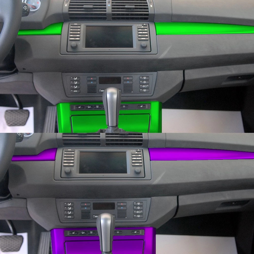 For BMW X5 E53 1999-2006 Interior Central Control Panel Door Handle Carbon Fiber Stickers Decals Car styling Accessorie