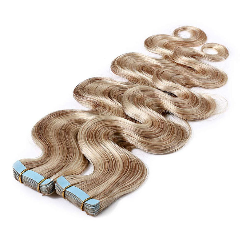 Tape in Hair Extensions 100% Human Hair Body Wave Highlighted p18/613 Long Soft Remy Hair Skin Weft Seamless Invisible Double Side Tape 40pcs 100g, P#18/613
Tape in Hair Extensions 100% Human Hair Body Wave Highlighted p18/613 Long Soft Remy Hair Skin Weft Seamless Invisible Double Side Tape 40pcs 100g, P#18/613
