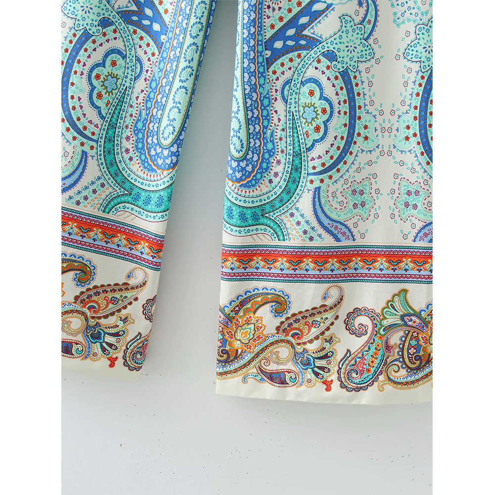 Women Trousers Wide leg Vintage Printed Hight-waist Casual Cozy loose Woman Pants pantalon femme mujer 210709