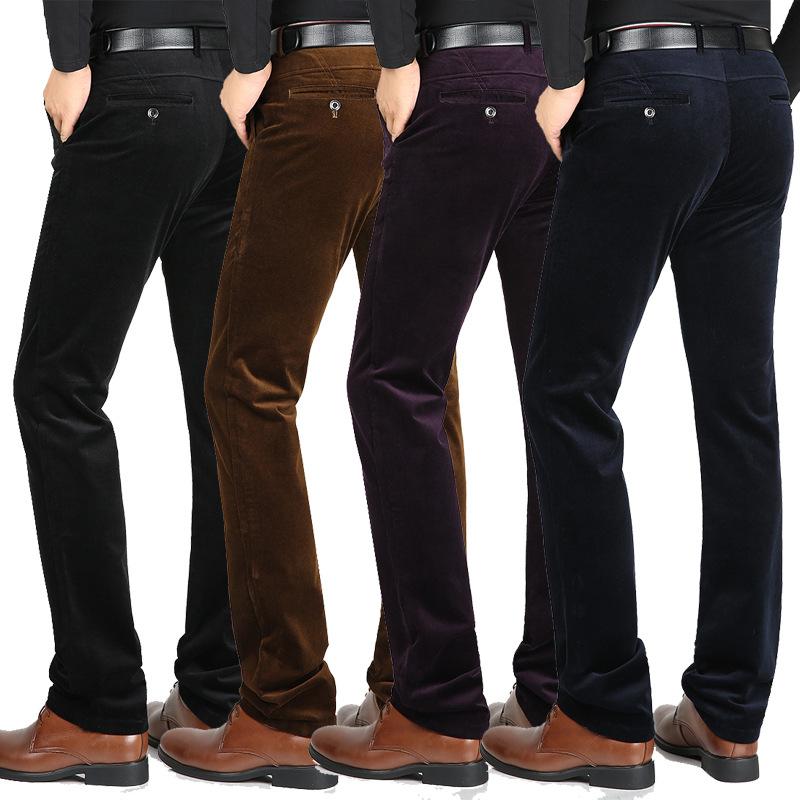 Men's Pants Corduroy Trousers For Men Classic High Waist Black Brown Blue Casual Winter Autumn Mens Clothing 2021
Men's Pants Corduroy Trousers For Men Classic High Waist Black Brown Blue Casual Winter Autumn Mens Clothing 2021
