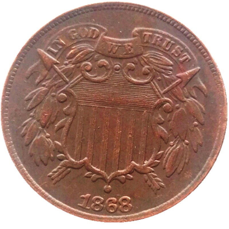US 1868 Two Cents 100% Copper Copy Coins metal craft dies manufacturing factory Price
US 1868 Two Cents 100% Copper Copy Coins metal craft dies manufacturing factory Price