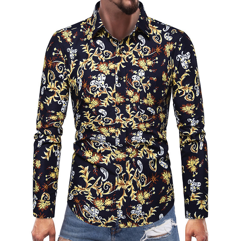 2021 Autumn New Men Vintage Oversized Man Ethnic Printed Long Sleeve Shirts Lapel Business Slim Fit Shirt Mens Moda Hombre 9p73, C54-2
2021 Autumn New Men Vintage Oversized Man Ethnic Printed Long Sleeve Shirts Lapel Business Slim Fit Shirt Mens Moda Hombre 9p73, C54-2