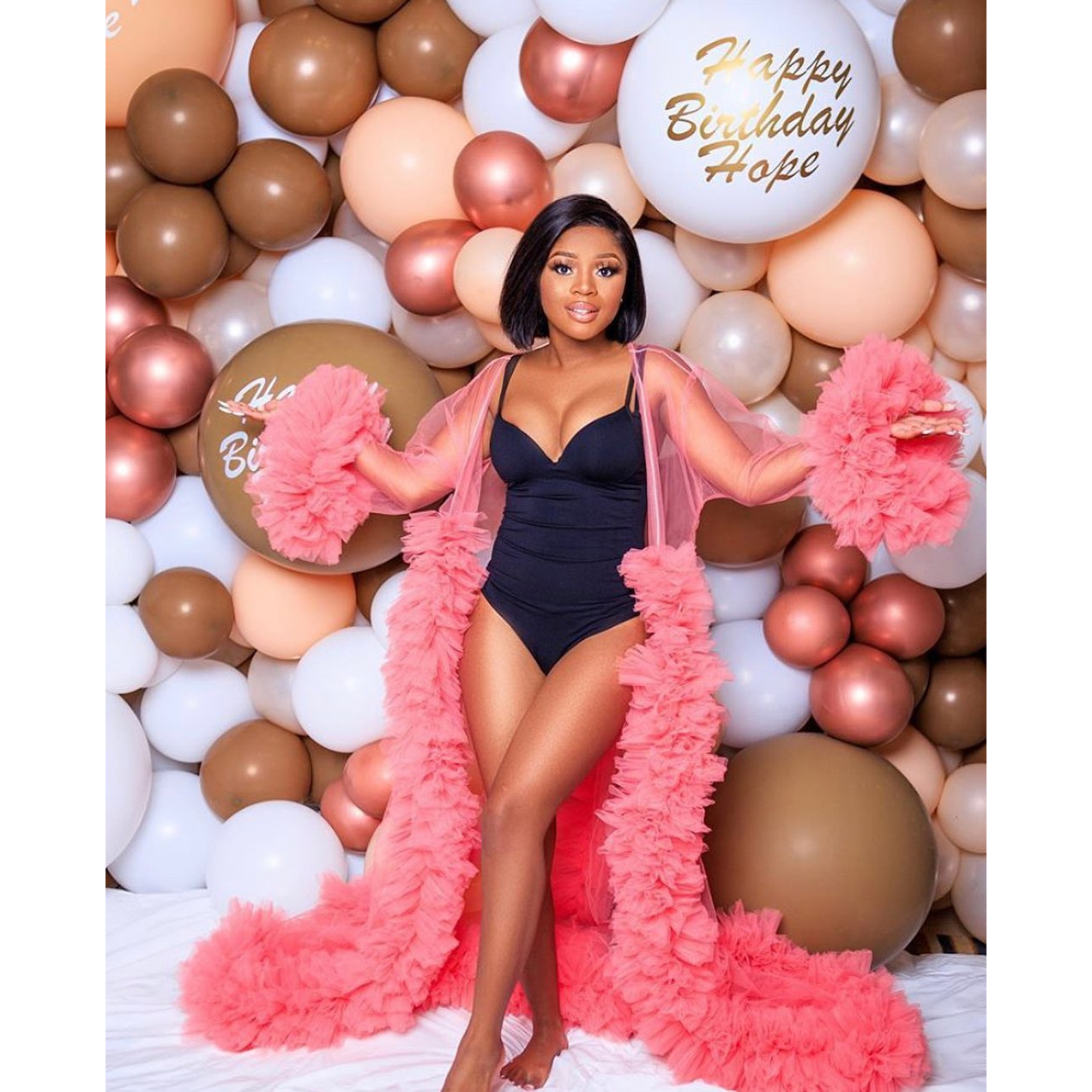 2021 Pink Peaceful Plus Size Pregnant Ladies Sleepwear Dress Tulle Nightgowns For Photoshoot Lingerie Bathrobe Nightwear Baby Shower