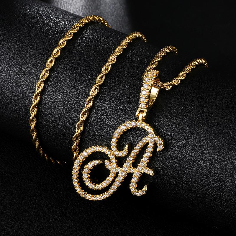 Pendant Necklaces Luxury Shiny Old English Font Crystal Inlaid Letter Necklace For Female Male Party Club Jewelry Punk Hip Hop Chain Gift
Pendant Necklaces Luxury Shiny Old English Font Crystal Inlaid Letter Necklace For Female Male Party Club Jewelry Punk Hip Hop Chain Gift