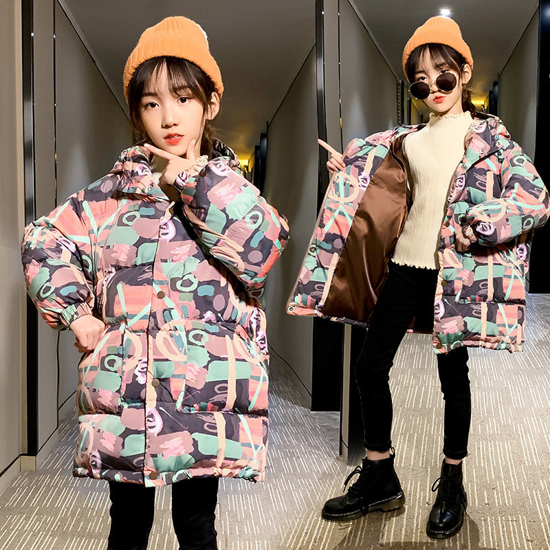 2021 Teenage Girls Fashion Print New Winter Cotton Long Baby Coat Thicken Warm Jacket Clothes for Children 4-13yrs Suw5, Blue;gray
2021 Teenage Girls Fashion Print New Winter Cotton Long Baby Coat Thicken Warm Jacket Clothes for Children 4-13yrs Suw5, Blue;gray
