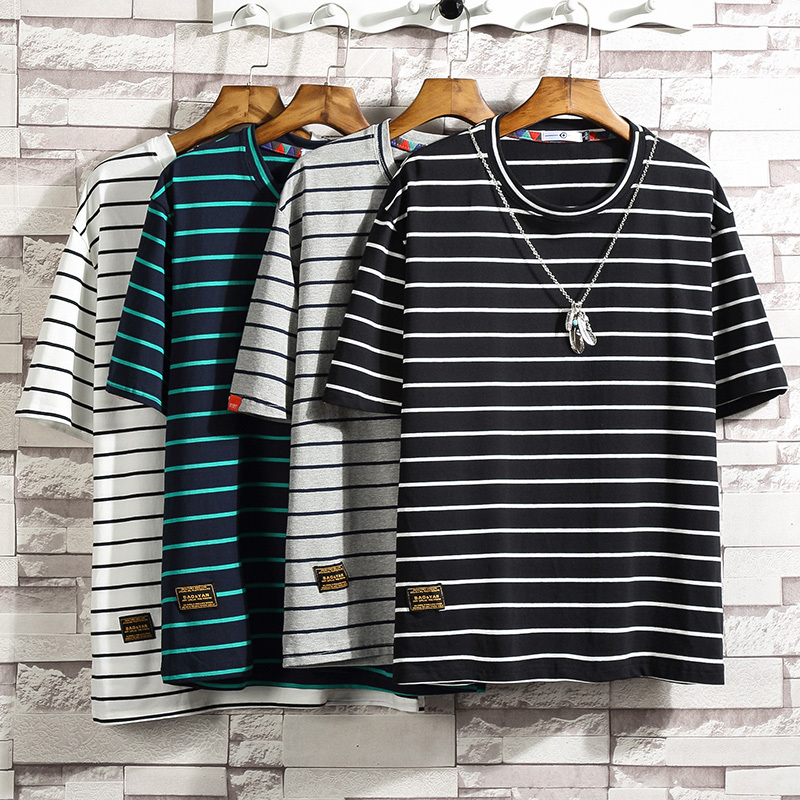 New Fashion Short Sleeves o Neck Casual T-shirt Black Striped Men's Cotton 2021 Summer Clothes Top Tees Tshirt Oversize M-5xl 86sj, T122 2
New Fashion Short Sleeves o Neck Casual T-shirt Black Striped Men's Cotton 2021 Summer Clothes Top Tees Tshirt Oversize M-5xl 86sj, T122 2