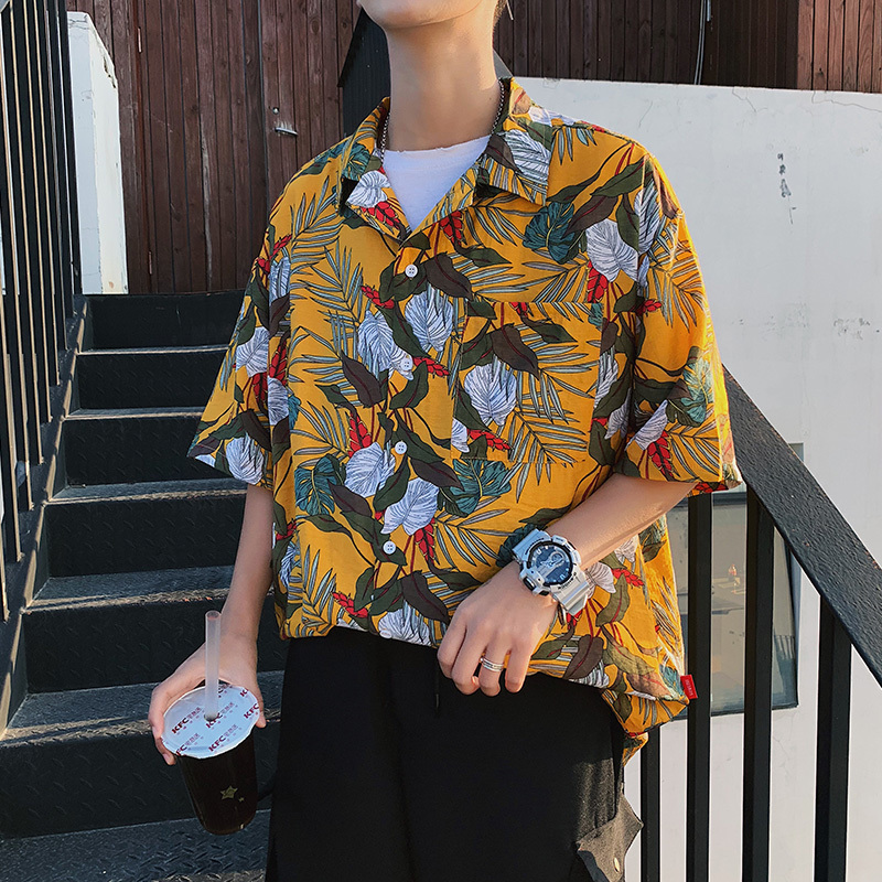 2021 New Korean Style Summer Men's Fashion Trend Short Sleeve Hawaiian Shirt Male French Cuff Brand Khaki/navy/yellow Shirts S- Tdrv
2021 New Korean Style Summer Men's Fashion Trend Short Sleeve Hawaiian Shirt Male French Cuff Brand Khaki/navy/yellow Shirts S- Tdrv
