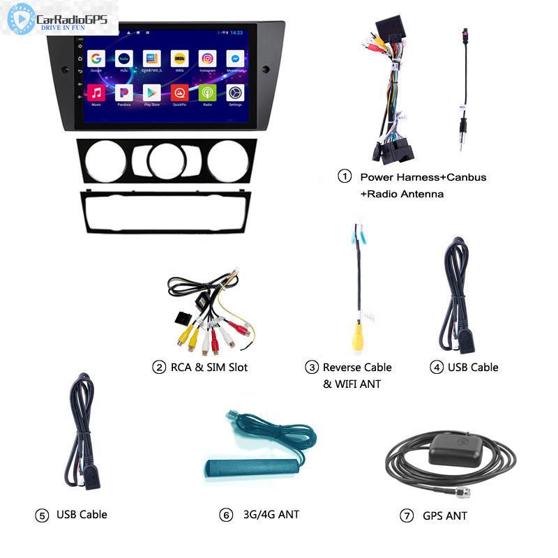 Car Dvd Stereo System Audio Player with Touch Screen for BMW E90 WIFI Bluetooth Carpay 4g Support Obd Tpms Digital Tv