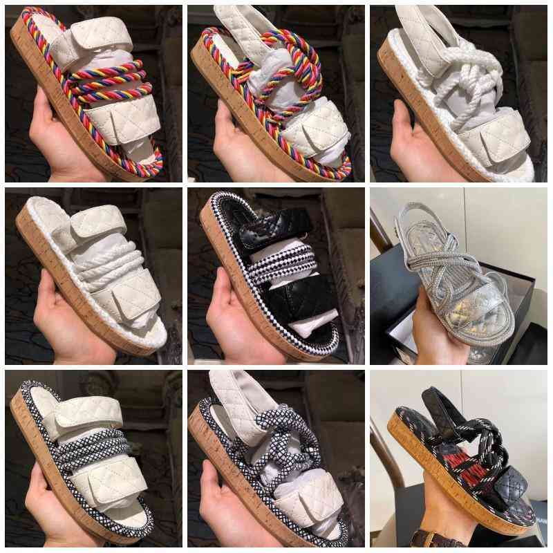 Sandals Genuine SheepSkin Cord Mules Women Chunky Heel Flat Slippers, Multicolor open toe brand Fashion Outdoor wedge female casual sli 8ZT7, 1# shoe box
Sandals Genuine SheepSkin Cord Mules Women Chunky Heel Flat Slippers, Multicolor open toe brand Fashion Outdoor wedge female casual sli 8ZT7, 1# shoe box