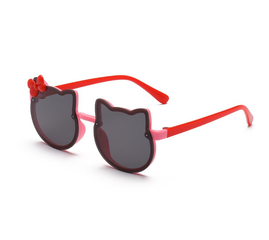 Girls Cat Bow Sunglasses Classic Children Kids Boys Beach Summer Kitten Sunglasses Shades UV400 3Y+