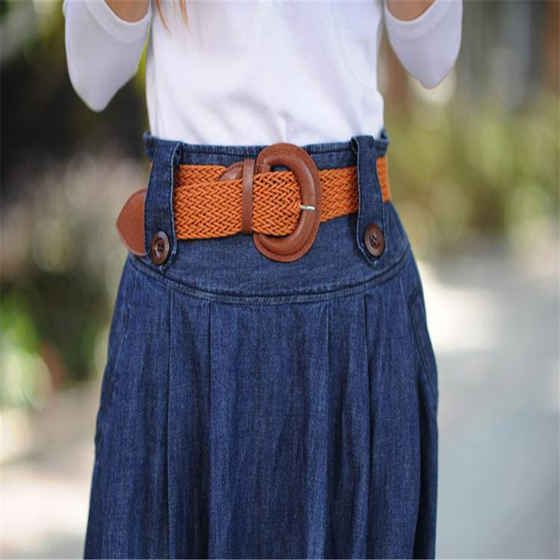 Merry Pretty Women Sashes Denim Pleated Autumn Elasticity Waist Long Jeans Casual Solid Midcalf Skirt 210309