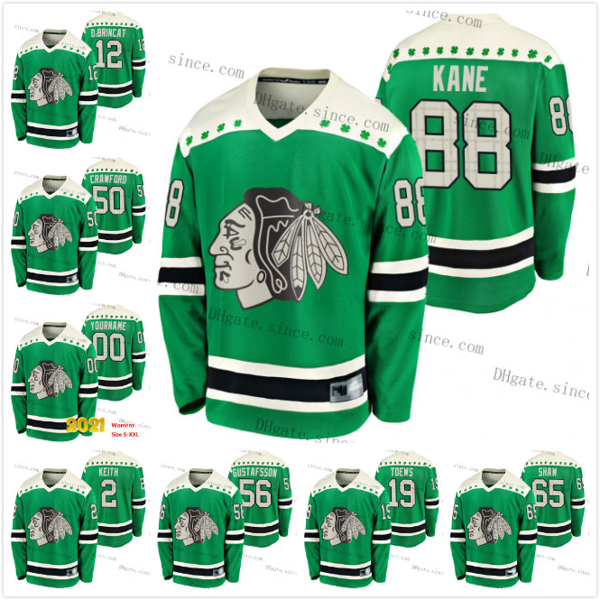 Patrick Kane(A) Chicago Blackhawks 2021 St. Patricks Day Jerseys Youth Crawford Kirby Dach Jonathan Toews DeBrincat Duncan Keith Strome, Youth black 2021 reverse retro
Patrick Kane(A) Chicago Blackhawks 2021 St. Patricks Day Jerseys Youth Crawford Kirby Dach Jonathan Toews DeBrincat Duncan Keith Strome, Youth black 2021 reverse retro