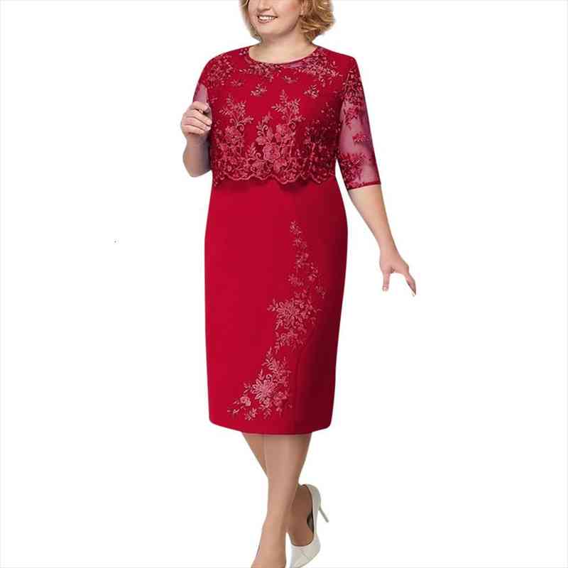 5xl plus size lace women dresses short sleeve slim midi vintage elegant mom evening party wrap vestidos, Black;gray
5xl plus size lace women dresses short sleeve slim midi vintage elegant mom evening party wrap vestidos, Black;gray