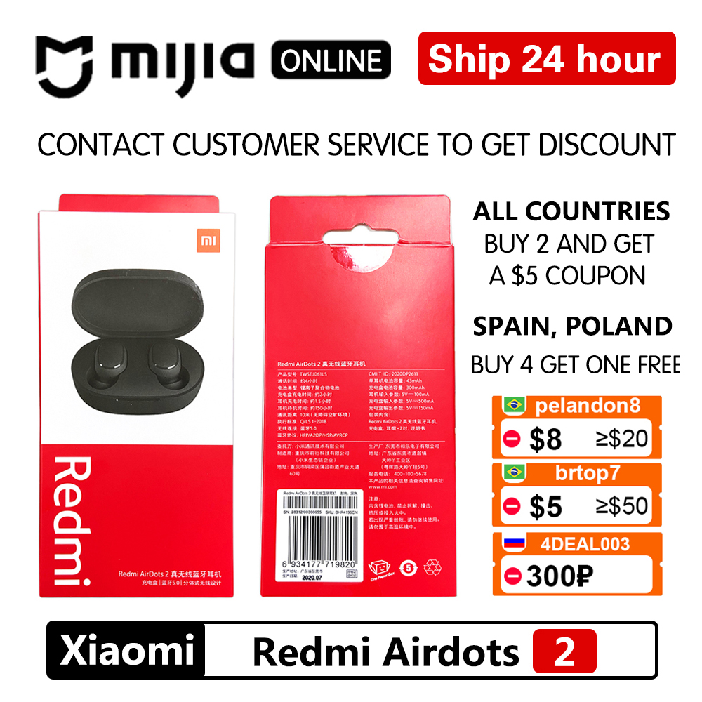 2021 xiaomi redmi airdots 2 wireless bluetooth 5.0 charging earphone in-ear stereo bass with mic handsmi earbuds ai control
2021 xiaomi redmi airdots 2 wireless bluetooth 5.0 charging earphone in-ear stereo bass with mic handsmi earbuds ai control