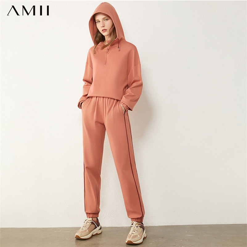 Amii Minimalism Autumn Winter Women Suit Causal Sport Cotton Fleece Hooded Hoodies Elastic Waist Loose Female Pants 12030276 210709, Red
Amii Minimalism Autumn Winter Women Suit Causal Sport Cotton Fleece Hooded Hoodies Elastic Waist Loose Female Pants 12030276 210709, Red