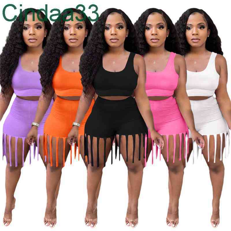 Women Tracksuits Designer Tassel Sleeveless 2 Piece Sets T-shirts Shorts Jogging Suit Solid Color Outfits Sportswear Running Clothing, Purple
Women Tracksuits Designer Tassel Sleeveless 2 Piece Sets T-shirts Shorts Jogging Suit Solid Color Outfits Sportswear Running Clothing, Purple