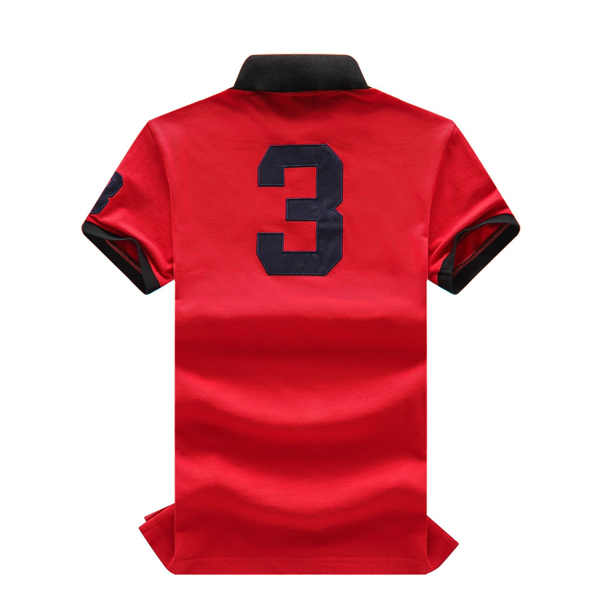 2024 100% cotton red t shirt for mens clothing with embroidery design Top S-5XL