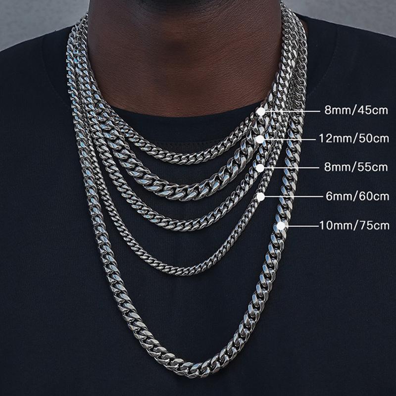 Chains Cuban Chain Necklace Bracelet For Men Women Basic Punk Stainless Steel Curb Link Chokers High Quality Hip Hop
Chains Cuban Chain Necklace Bracelet For Men Women Basic Punk Stainless Steel Curb Link Chokers High Quality Hip Hop