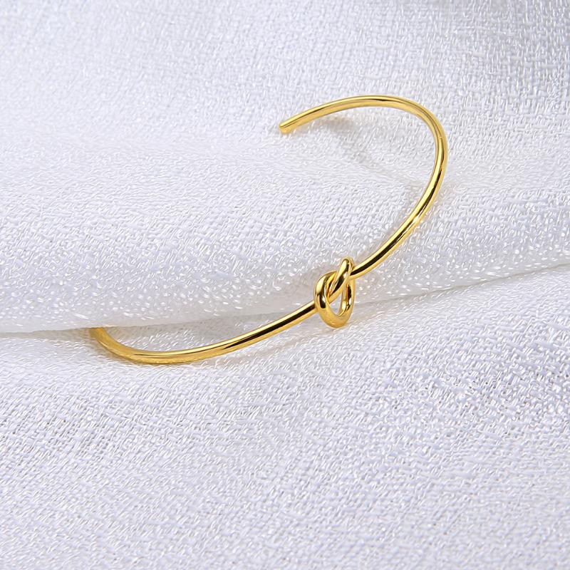Bangle FANSHIDI Stainless Steel Knot Cuff Bracelets Gold Color Manchette For Women Vintage Pulseras Mujer
Bangle FANSHIDI Stainless Steel Knot Cuff Bracelets Gold Color Manchette For Women Vintage Pulseras Mujer