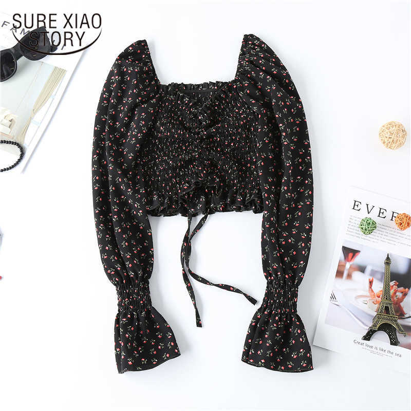 Short Design Navel Chiffon Shirt Design Square Collar Blouse Drawstring Super Fairy Sweet Floral Tops Women Blusa 10228 210527, White
Short Design Navel Chiffon Shirt Design Square Collar Blouse Drawstring Super Fairy Sweet Floral Tops Women Blusa 10228 210527, White