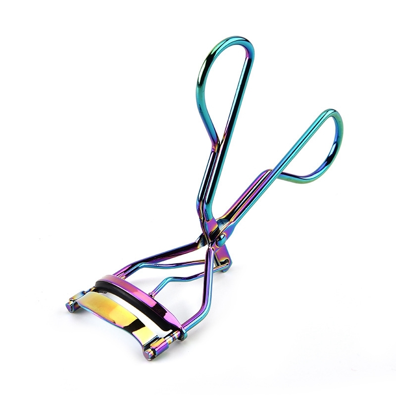 Stainless Steel Gradient Eyelash Curler Local Eye lash Curler Heart Colorful Eyelash Clip Makeup Tools Beauty Tool