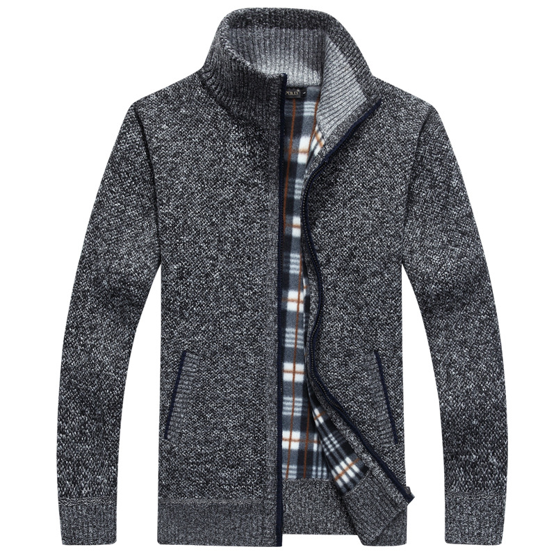 2021 Autumn Winter Men's Sweater Coat Faux Fur Wool Sweater Jackets Men Zipper Knitted Thick Coat Warm Casual Knitwear Cardigan, Dark gray
2021 Autumn Winter Men's Sweater Coat Faux Fur Wool Sweater Jackets Men Zipper Knitted Thick Coat Warm Casual Knitwear Cardigan, Dark gray