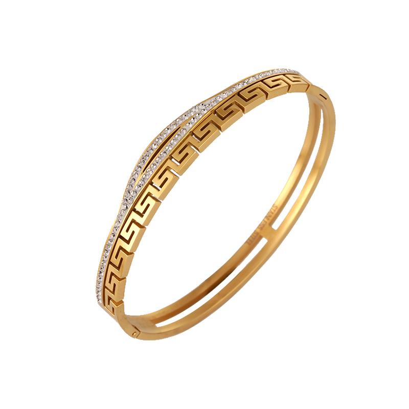 Bangle 2021 Classic Stainless Steel Gold Bracelet Closed Letter Trend Wild Men And Women Couple Limited, Black
Bangle 2021 Classic Stainless Steel Gold Bracelet Closed Letter Trend Wild Men And Women Couple Limited, Black