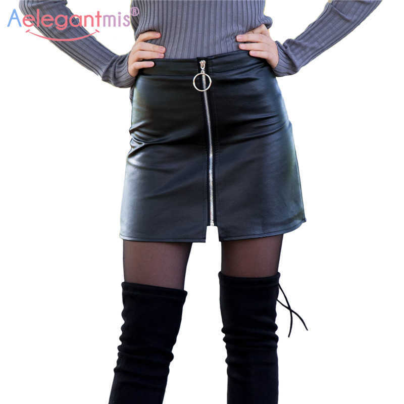 Aelegantmis Brand Women PU Leather Skirt Fashion Zipper A-Line Mini s Ladies Sexy Slim High Waist Spring Summer 210607, Black
Aelegantmis Brand Women PU Leather Skirt Fashion Zipper A-Line Mini s Ladies Sexy Slim High Waist Spring Summer 210607, Black
