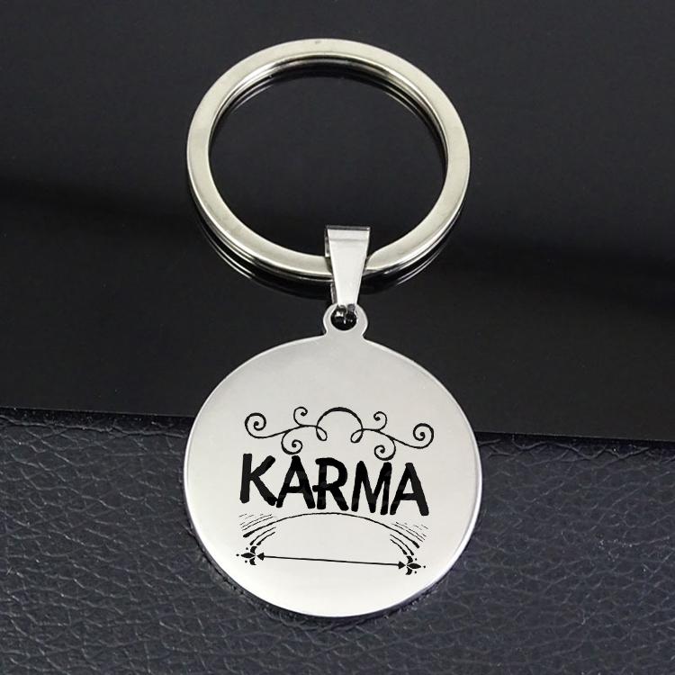 Keychains Top Selling KARMA Keychain Arrival Stainless Steel Disc Letter Jewelry Gift YP6960
Keychains Top Selling KARMA Keychain Arrival Stainless Steel Disc Letter Jewelry Gift YP6960